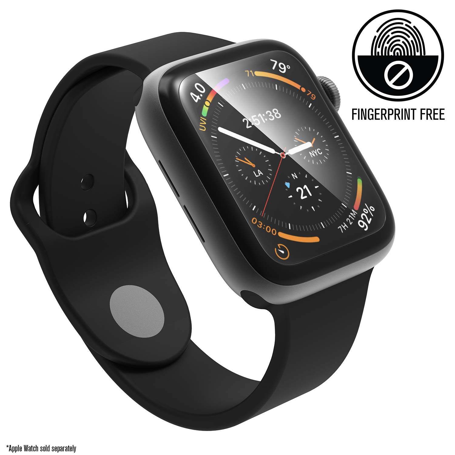 Catalyst 2X Screen Protector for Apple Watch Series 4 44mm Fingerprint Free, Microfiber Cleaning Cloth Included - iWatch Apple Accessories - Image 5