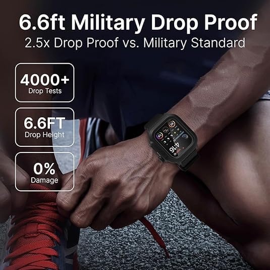 Catalyst 330ft Waterproof Case for Apple Watch Series SE 6/5/4 44mm, 100%, Premium Soft Silicone Watch Band, Shock Proof Rugged Protective case, Microfiber Cloth Included – (Grey) - Image 3
