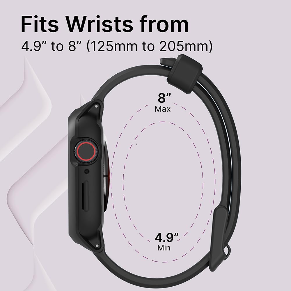 Catalyst Active Defense Case for Apple Watch Series 9/8/7 41 mm, Drop Proof 10ft, Shock & Scratch-Resistant, Sport Band, Breathable, Rugged (Stealth Black) - Image 9