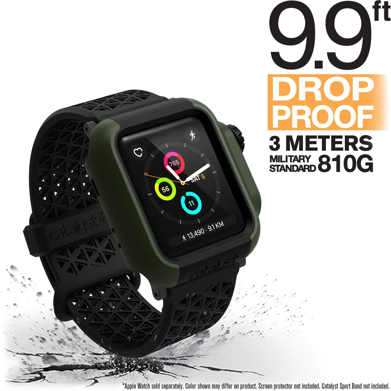 Catalyst Apple Watch Case 38mm Series 3 & Series 2 Drop Proof Shock Proof Impact Protection Apple Watch case [Rugged iWatch Protective case], Army Green - Image 5