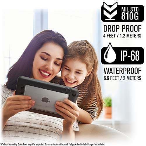 Catalyst Case for iPad mini 5 Edition 2019, Full Body Protection, Waterproof 6.6ft, Drop Proof 4ft, Kickstand Included, Touch ID, Built-in Screen Protector, iPad case for Kids - Stealth Black - Image 8