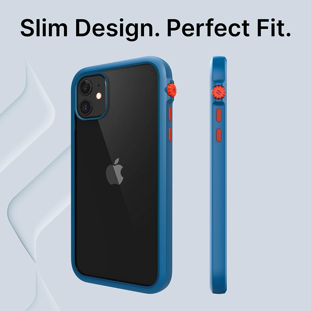 Catalyst - Case for iPhone 11 Case with Clear Back, Heavy Duty 10ft Drop Proof, Truss Cushioning System, Rotating Mute Switch Toggle, Compatible with Wireless Charging, Lanyard- Blueridge/Sunset - Image 5