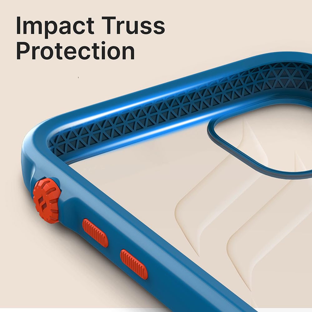 Catalyst - Case for iPhone 11 Case with Clear Back, Heavy Duty 10ft Drop Proof, Truss Cushioning System, Rotating Mute Switch Toggle, Compatible with Wireless Charging, Lanyard- Blueridge/Sunset - Image 7