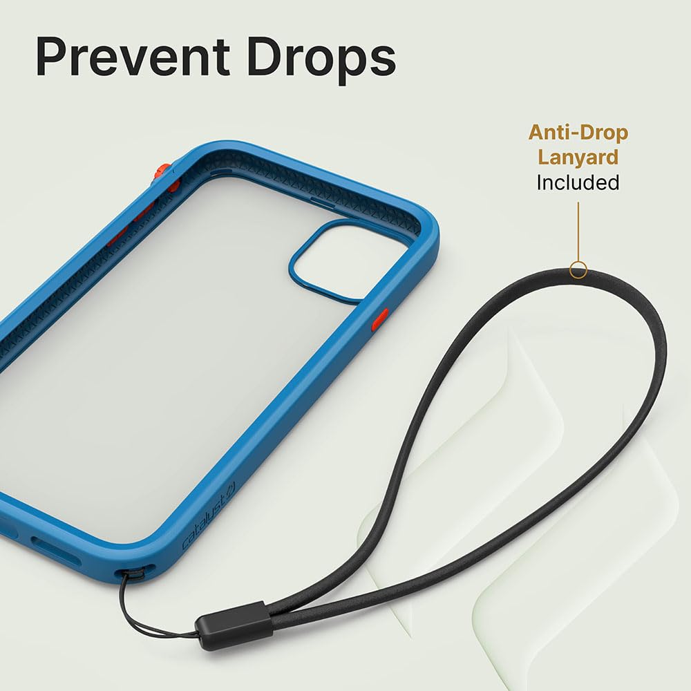 Catalyst - Case for iPhone 11 Case with Clear Back, Heavy Duty 10ft Drop Proof, Truss Cushioning System, Rotating Mute Switch Toggle, Compatible with Wireless Charging, Lanyard- Blueridge/Sunset - Image 8