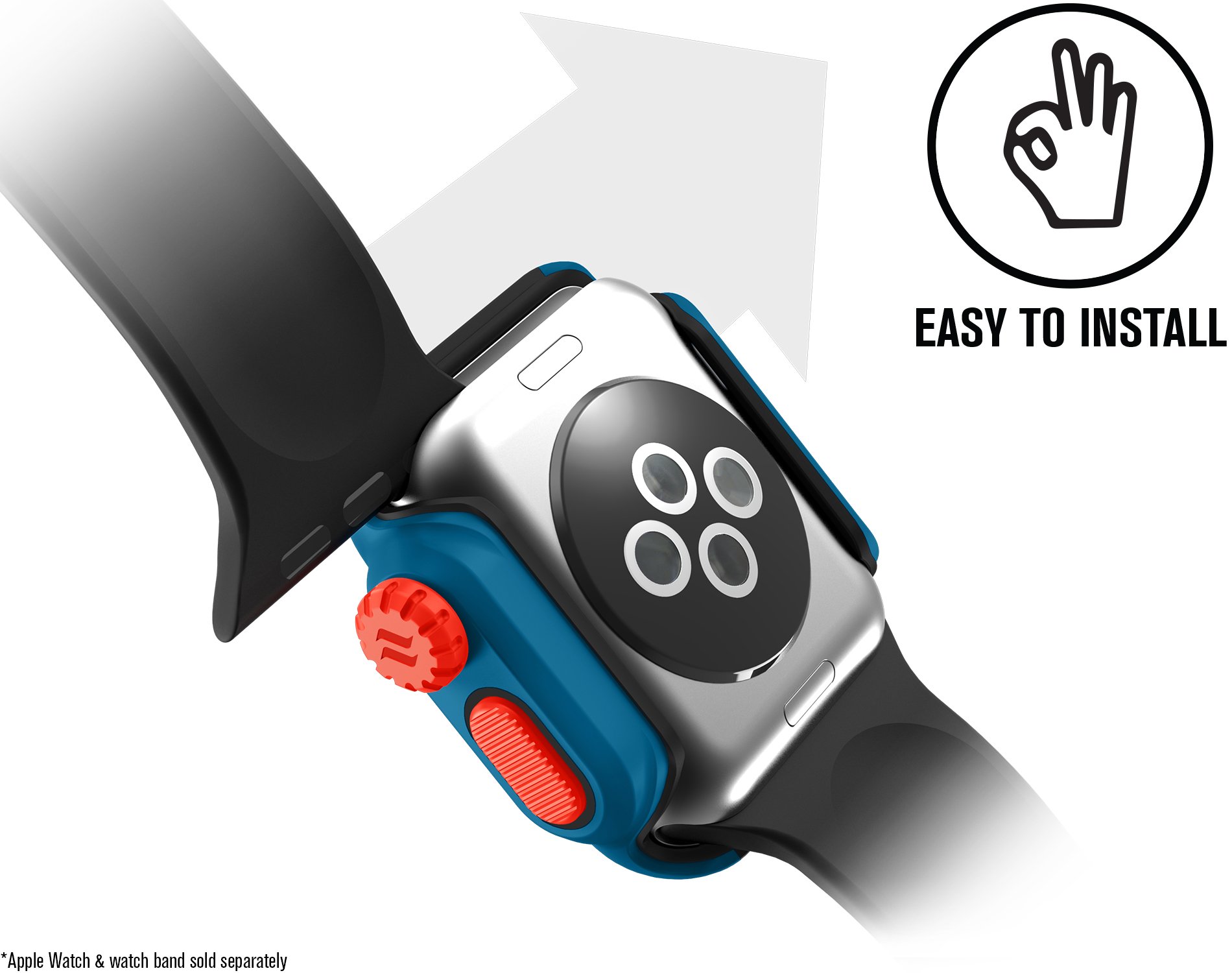 Catalyst Designed for Apple Watch Impact Case 38mm Series 3 & 2 Rugged Protective Case by Catalyst, Drop Proof Shock Proof Impact Resistant Designed for Apple Watch Case, Blueridge/Sunset - Image 5