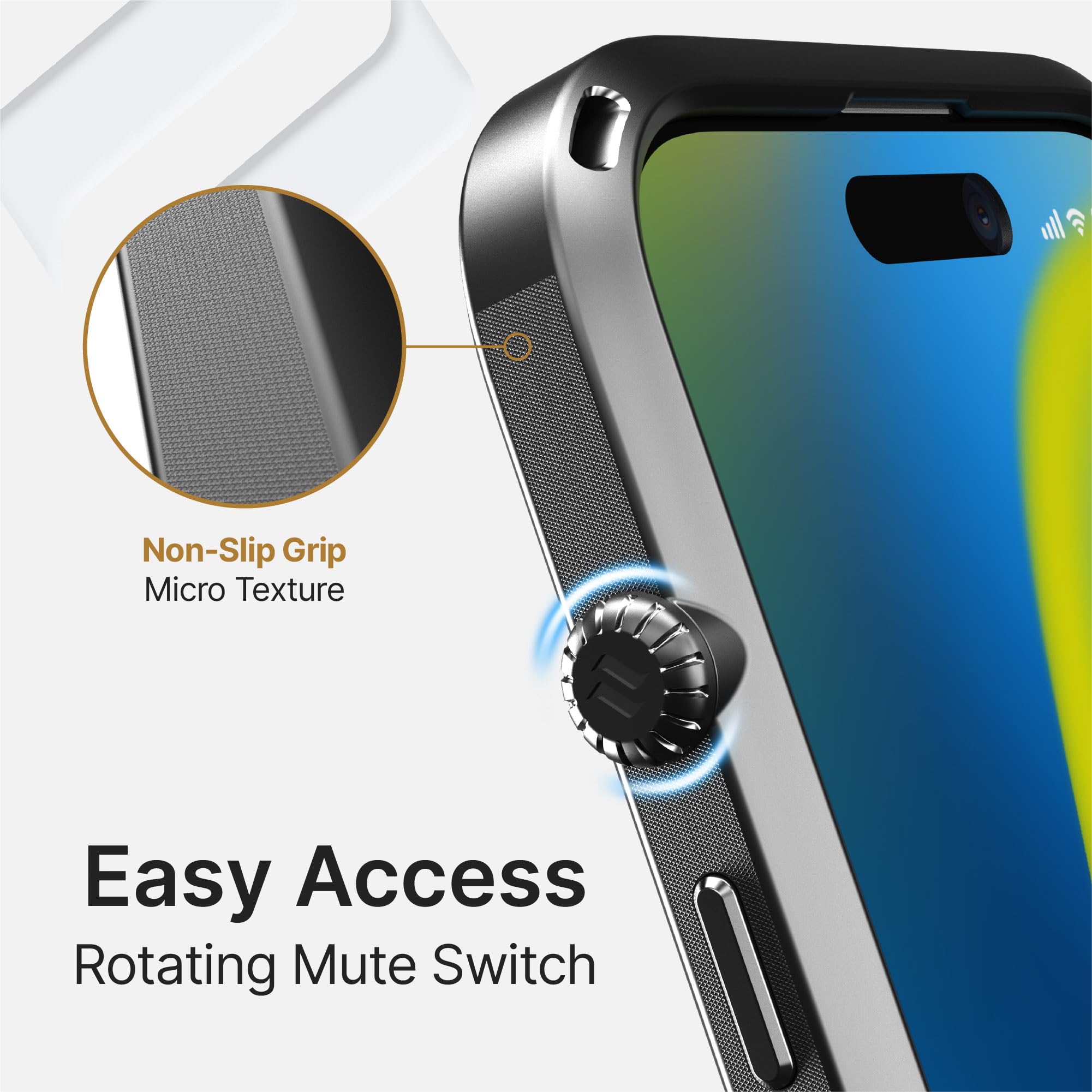 Catalyst Influence Case for iPhone 14 Pro, Compatible with MagSafe, Drop Proof, Fingerprint Resistant, Durable, Easy to Clean and Install, 30% Louder Forward Audio. Lanyard Included - Frosted - Image 7