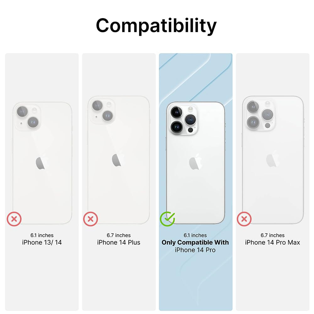 Catalyst Influence Case for iPhone 14 Pro, Compatible with MagSafe, Drop Proof, Fingerprint Resistant, Durable, Easy to Clean and Install, 30% Louder Forward Audio. Lanyard Included - Frosted - Image 2
