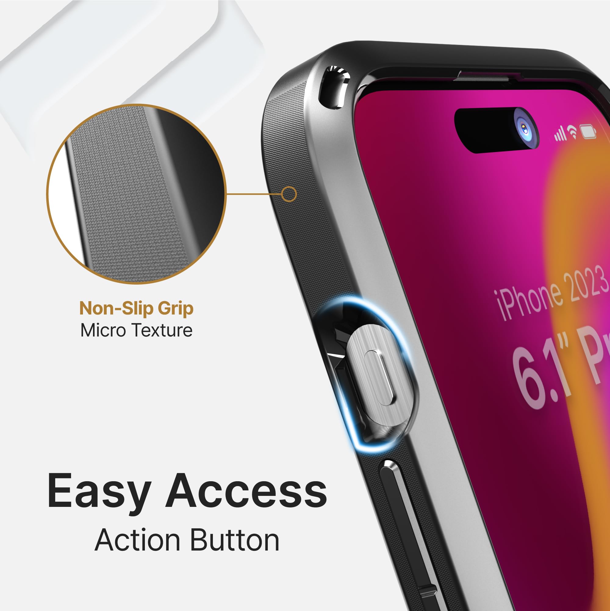 Catalyst Influence Case for iPhone 15 Plus, Military Grade Protection Case for iPhone 15 Plus with Magsafe, Wireless Charging Compatible Case with Lanyard, Fingerprint Resistant, Louder Audio Clear - Image 7