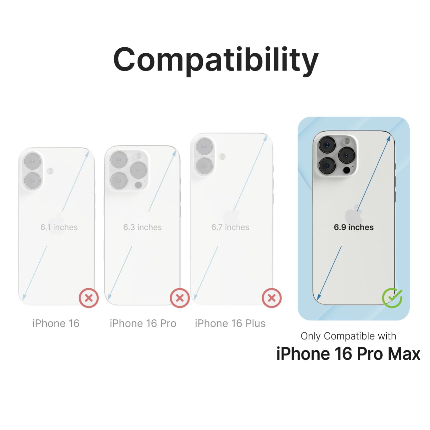 Catalyst Influence Case for iPhone 16 Pro Max, 2.5X Higher Drop Proof, Non-Slip Frosted Edges and Non Magsafe Crystal Clear Back, Raised Edges Protection, 30% Louder Forward Audio, Lanyard Included - Image 3