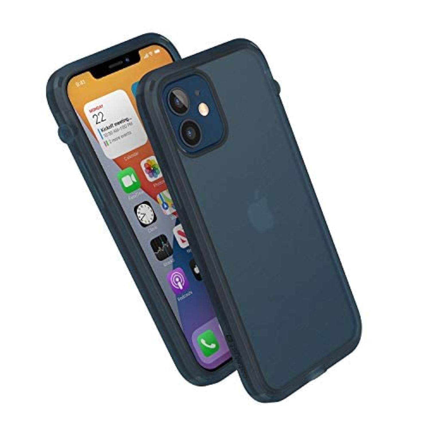 Catalyst Influence Series Case Designed for iPhone 12/12 Pro, Patented Rotated Mute Switch, 10ft Drop Proof, Crux Accessories Attachment System – Tactical Blue