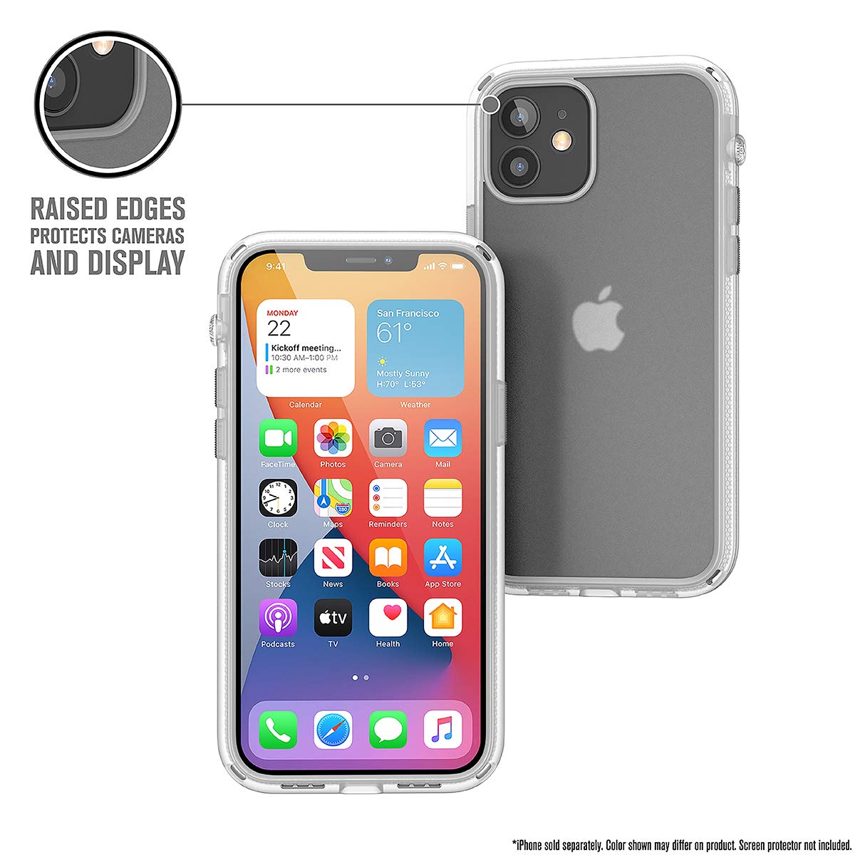 Catalyst Influence Series Case Designed for iPhone 12/12 Pro, Patented Rotated Mute Switch, 10ft Drop Proof, Crux Accessories Attachment System – Tactical Clear - Image 3
