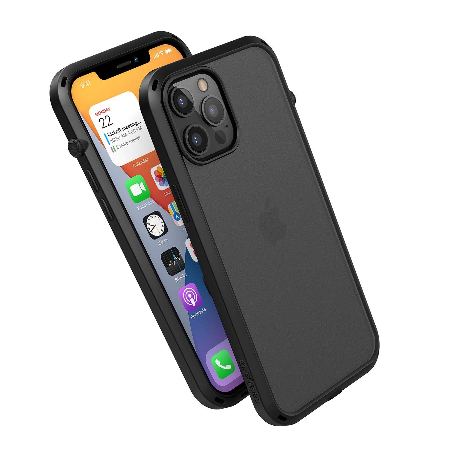 Catalyst Influence Series Case Designed for iPhone 12 Pro Max, Compatible with MagSafe, Patented Rotated Mute Switch, Drop Proof, Crux Accessories Attachment System Tactical Black