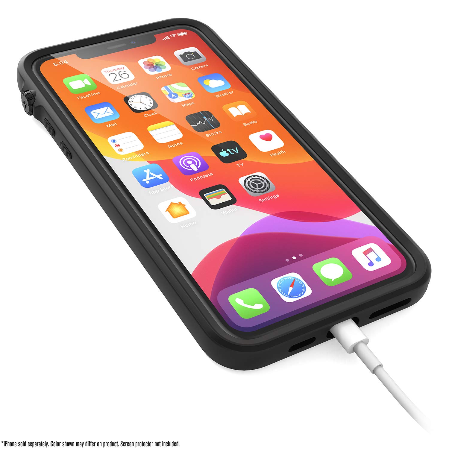 Catalyst Influence Series Case Designed for iPhone 12 Pro Max, Compatible with MagSafe, Patented Rotated Mute Switch, Drop Proof, Crux Accessories Attachment System Tactical Black - Image 5
