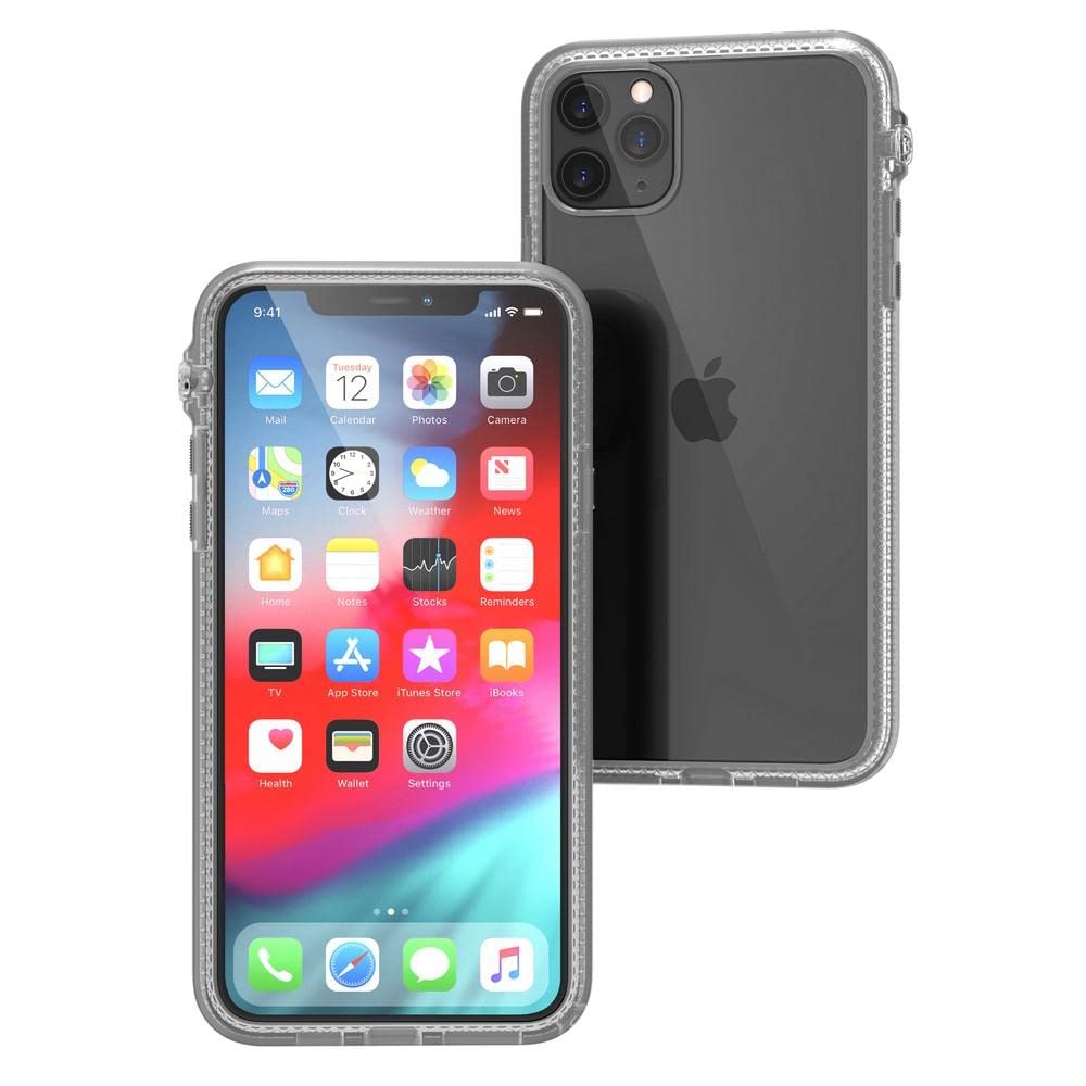 Catalyst - iPhone 11 Pro Case with Clear Back Case, 2M Drop Resistant, Shock Absorption System, Rotary Switch Switch, Wireless Charging, Lanyard- Clear