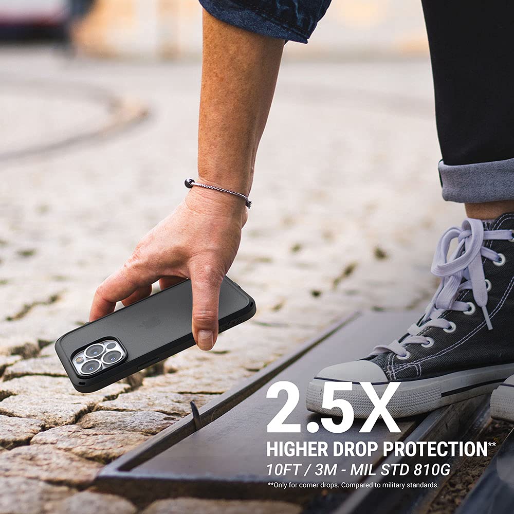 Catalyst iPhone 13 Pro Case Influence Series Slim Case, Finger-Print Safe Cases, Drop Proof Phone, with Lanyard (Stealth Black) - Image 3