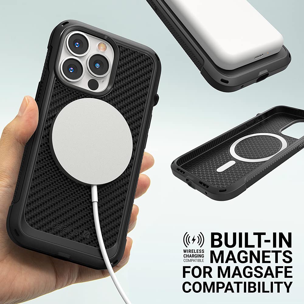 Catalyst iPhone 13 Pro Case Vibe Series, Compatible with MagSafe, Drop Proof Protection, Slim Case Design, with Lanyard (Stealth Black)… - Image 2