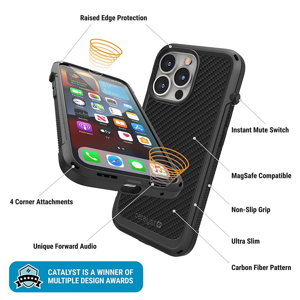Catalyst iPhone 13 Pro Case Vibe Series, Compatible with MagSafe, Drop Proof Protection, Slim Case Design, with Lanyard (Stealth Black)… - Image 6