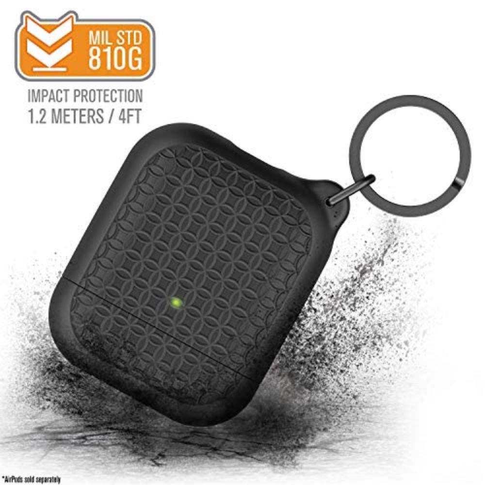 Catalyst, Keyring Case for AirPods 1 & 2 - Silicone AirPods Case with Textured Pattern, Charging Light Visible, Extra Grippy Surface Finish - Image 9