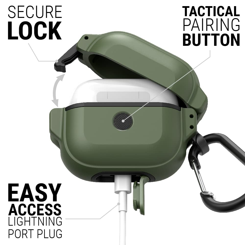 Catalyst Total Protection Case for AirPods 3rd Generation 2022, 330ft Waterproof Case for AirPods 3, Shockproof Cover for AirPods 3rd Generation, Durable Protection for AirPods 3 with Carabiner - Image 4