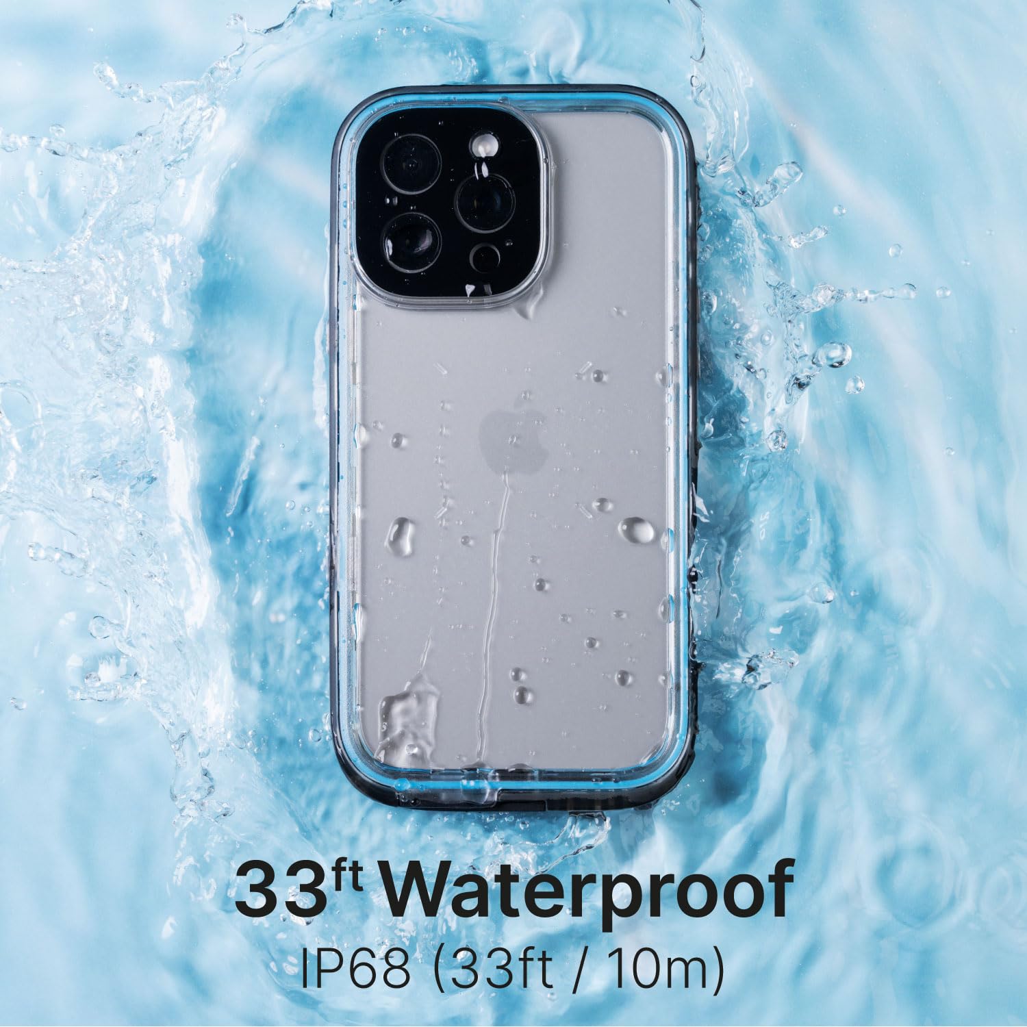 Catalyst Total Protection Case for iPhone 16 Pro - 5X More Waterproof Case for iPhone 16 Pro, Drop Proof with 9H Scratch Resistant Screen Protector, Wireless Charging, Clearer Audio Black - Image 4