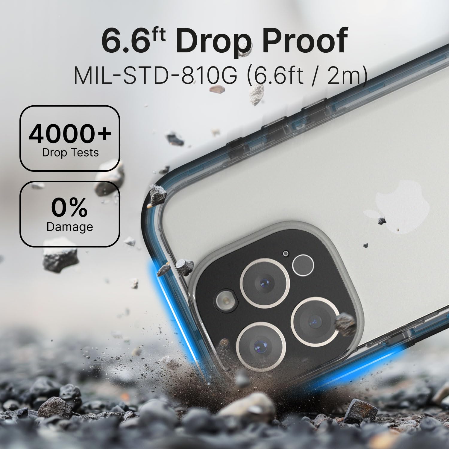 Catalyst Total Protection Case for iPhone 16 Pro - 5X More Waterproof Case for iPhone 16 Pro, Drop Proof with 9H Scratch Resistant Screen Protector, Wireless Charging, Clearer Audio Black - Image 5
