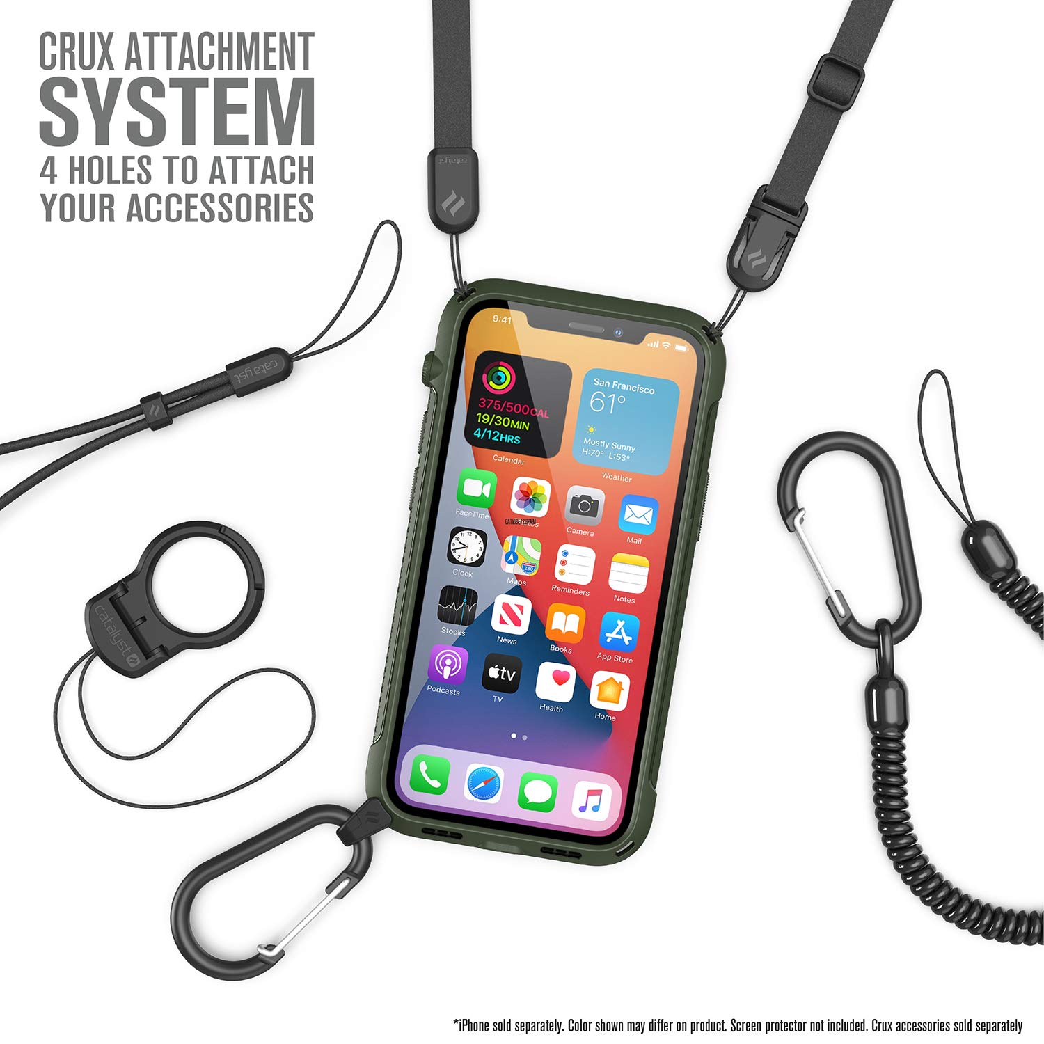 Catalyst Vibe Series Case Designed for iPhone 12 Mini, Compatible with MagSafe, Patented Rotating Mute Switch, 10ft Drop Proof, Crux Accessories Attachment System Army Green - Image 4
