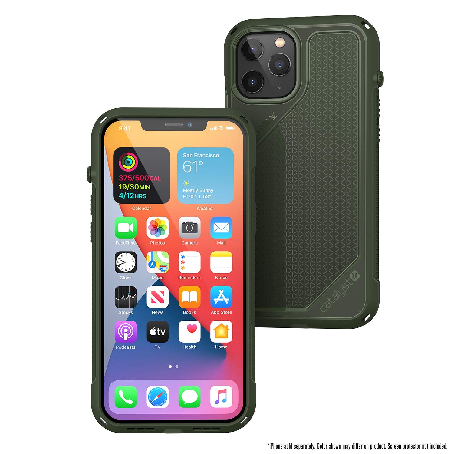Catalyst Vibe Series Case Designed for iPhone 12 Pro Max, Patented Rotating Mute Switch, 10ft Drop Proof, Compatible with MagSafe, Crux Accessories Attachment System Army Green - Image 3