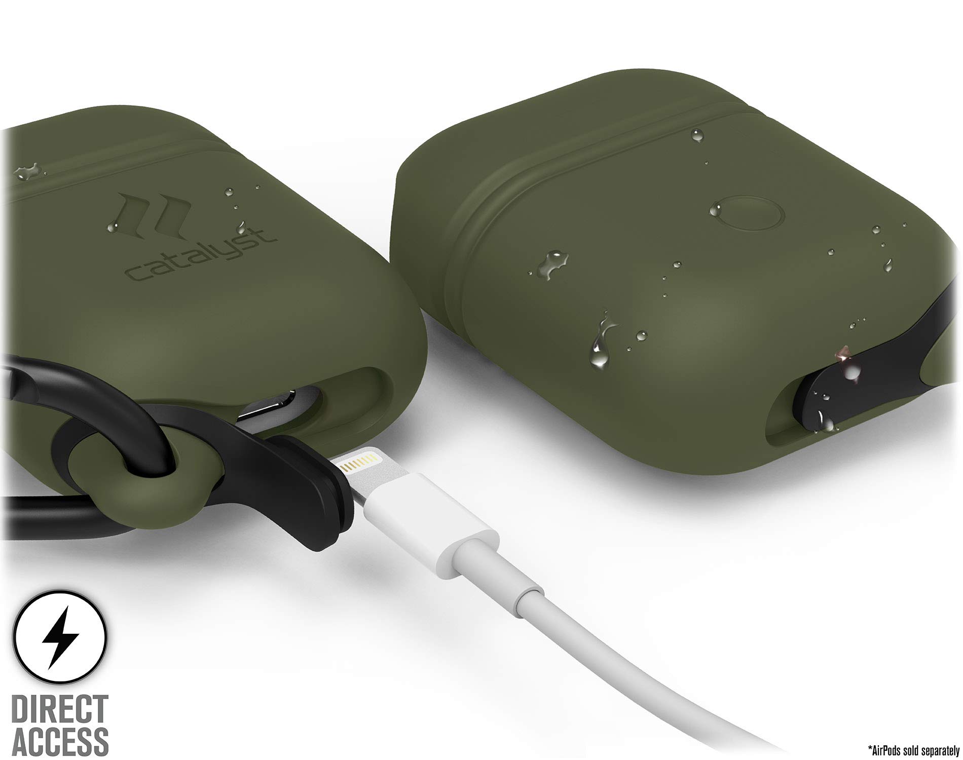 Catalyst Waterproof Case for AirPods 2nd Generation and AirPods 1st Generation - Wireless and USB-C Charging High Drop Protection AirPod Gen 2 and Gen 1 Case with Carabiner, One Piece Design - Image 8