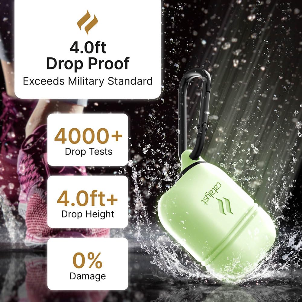 Catalyst Waterproof Case for AirPods 2nd Generation and AirPods 1st Generation - Wireless and USB-C Charging High Drop Protection AirPod Gen 2 and Gen 1 Case with Carabiner, One Piece Design - Image 3