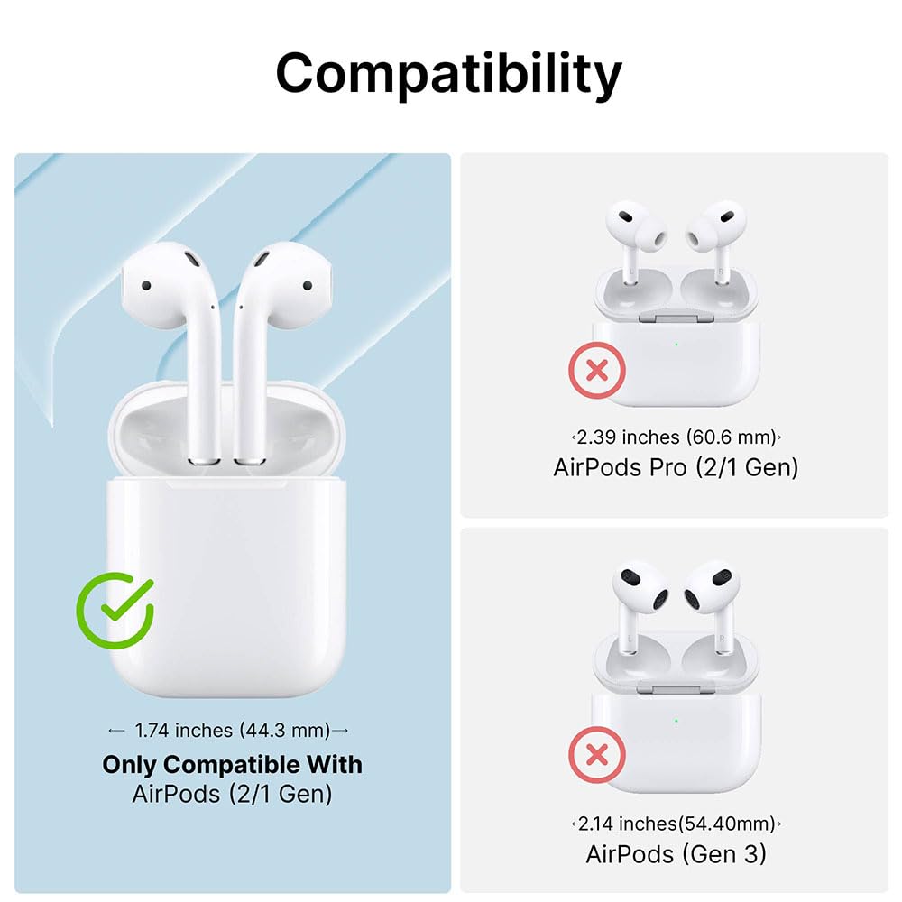 Catalyst Waterproof Case for AirPods 2nd Generation and AirPods 1st Generation - Wireless and USB-C Charging High Drop Protection AirPod Gen 2 and Gen 1 Case with Carabiner, One Piece Design - Image 5