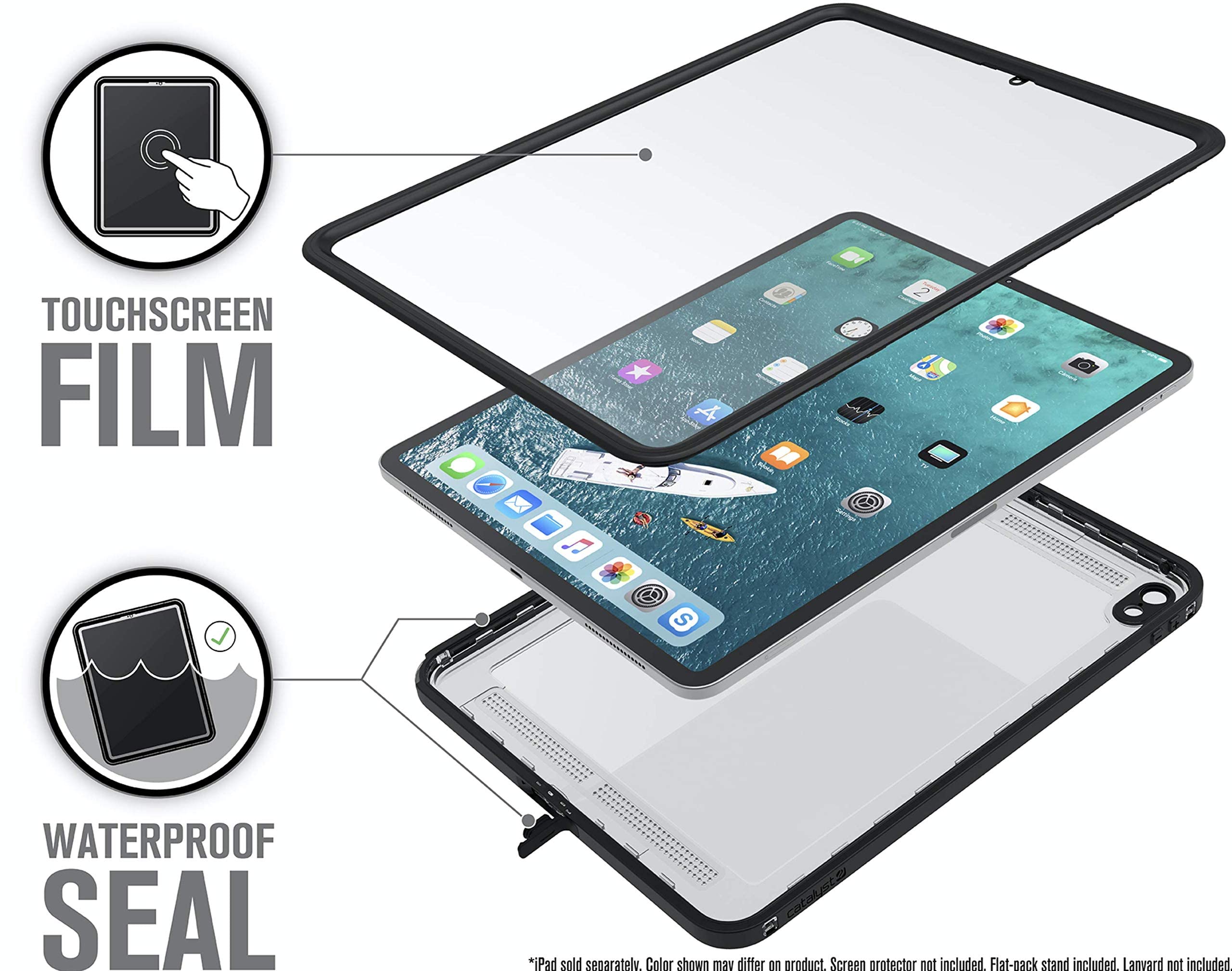 Catalyst Waterproof iPad Case for iPad Pro 11" 2018 Waterproof 6.6 ft - Full Body Protection, Heavy Duty Drop Proof 4ft, Kickstand, True Acoustic Sound Technology, Built-in Screen Protector - Image 5