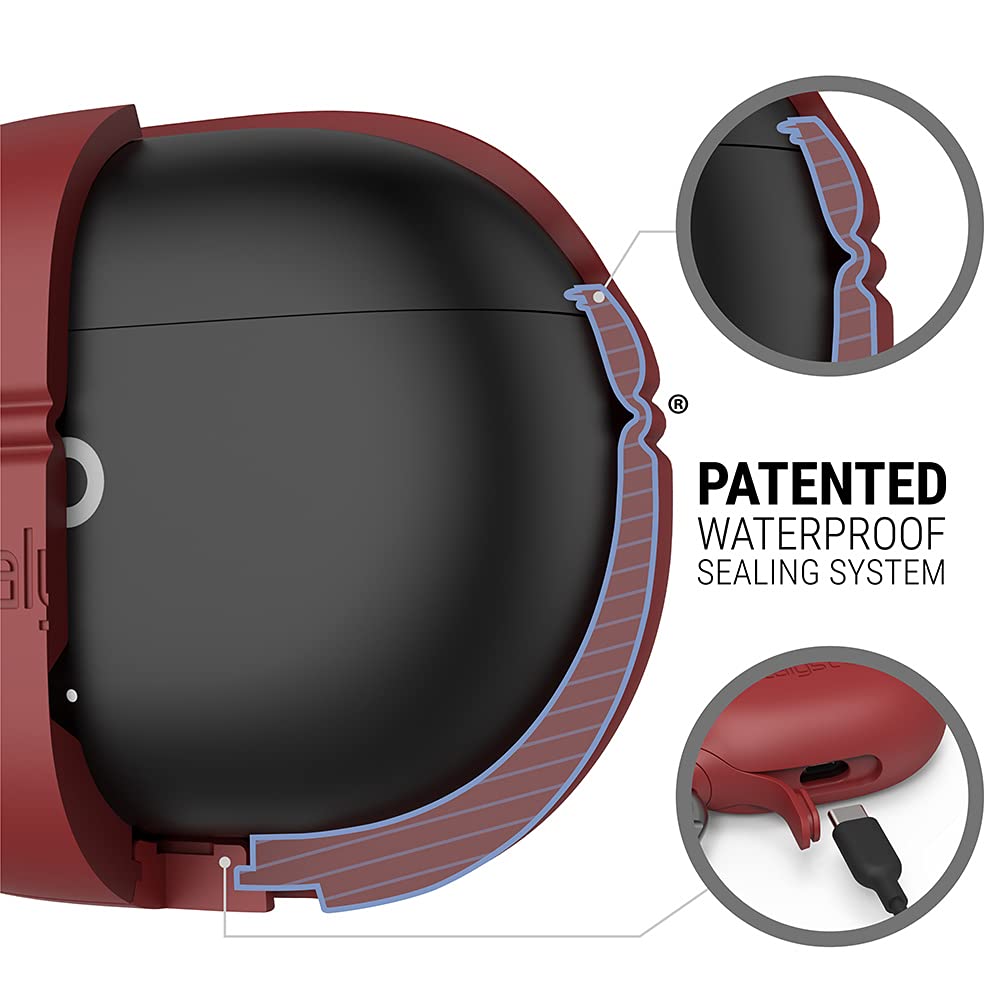 Catalyst Waterproof Protective Cover for Beats Studio Buds/Studio Buds+, Beats Studio Buds Plus Case, with Premium Carabiner, one-Piece Curved Design fits Perfectly Both Models, Won't pop Out (Red) - Image 5