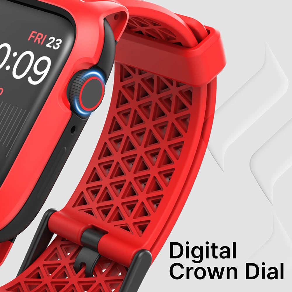 Designed for Apple Watch Series SE, 6, 5, and 4 (44mm) - Locking Edition Case With Sport Band - Drop Proof 9.9ft, Breathable, Rugged, Shock Proof - Image 3