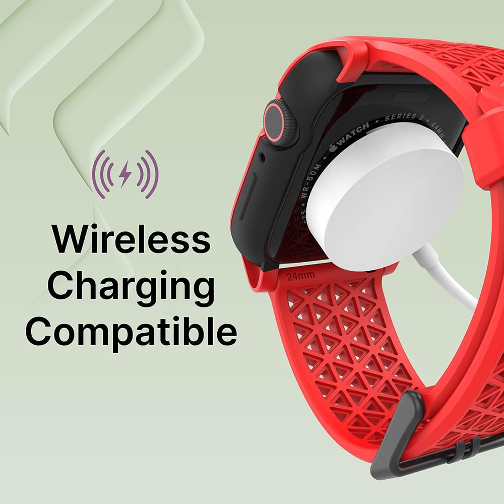 Designed for Apple Watch Series SE, 6, 5, and 4 (44mm) - Locking Edition Case With Sport Band - Drop Proof 9.9ft, Breathable, Rugged, Shock Proof - Image 7