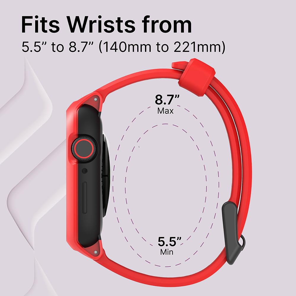 Designed for Apple Watch Series SE, 6, 5, and 4 (44mm) - Locking Edition Case With Sport Band - Drop Proof 9.9ft, Breathable, Rugged, Shock Proof - Image 9